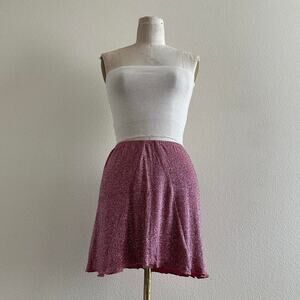 handmade pink embellished sparkle mini skirt